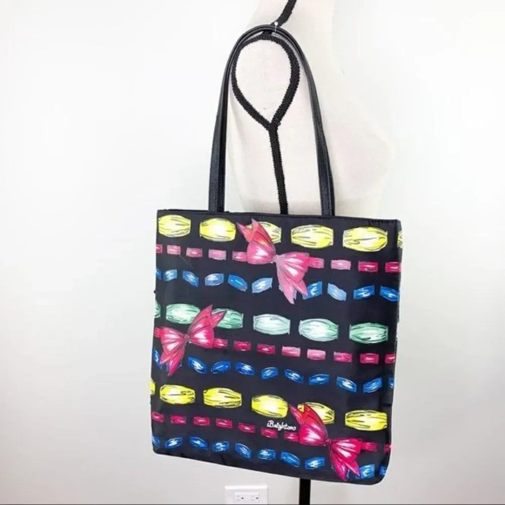 Brighton Take a Beau Black Large Bow Tote Bag Shopper Handbag Purse‎